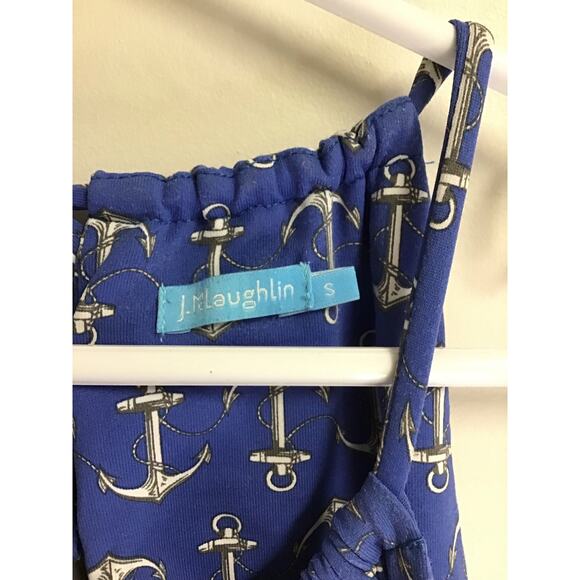 Women's J.McLaughlin Blue Anchor Patterned Dress‎ Size Small - Picture 5 of 7